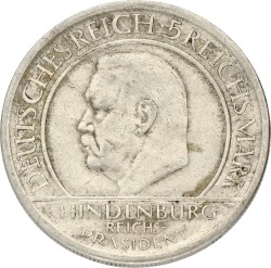 Germany. Weimar Republic. 5 Mark - Weimar Constitution. 1929. XF +.