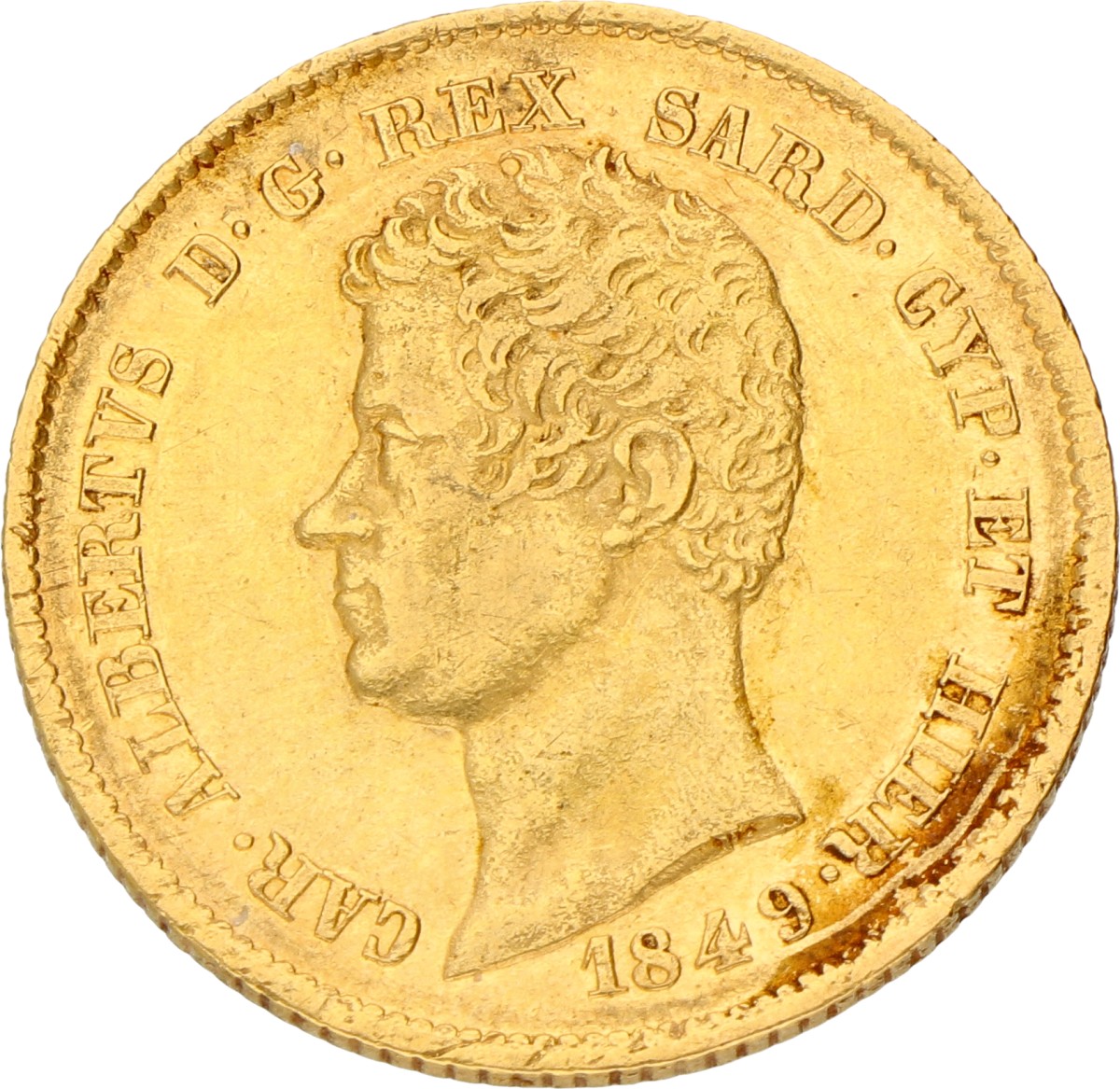 Italian kingdom. Sardinia. Carlo Alberto. 20 Lire. 1849 P. VF / XF.