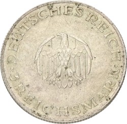 Germany. Weimar republic. 3 Mark - Goth. Ephraim Lessing. 1929 A. XF -.