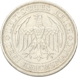 Germany. Weimar republic. 3 Mark - 1000th anniversary of Meissen. 1929 E. AUnc