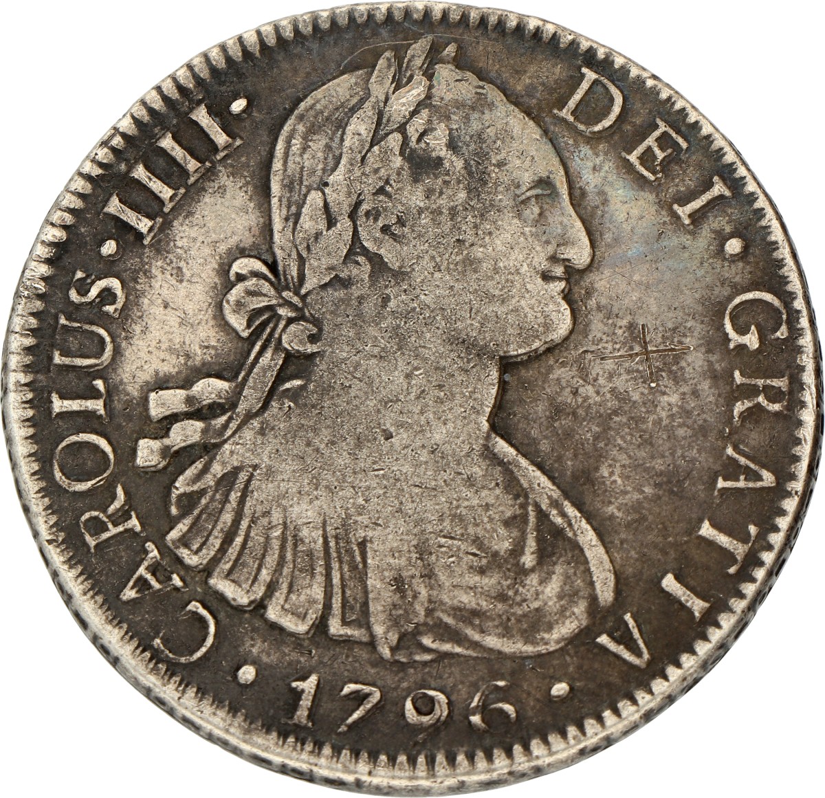 Mexico. Spanish colony. Carlos IV. 8 Reales. 1796 Mo. VF +.