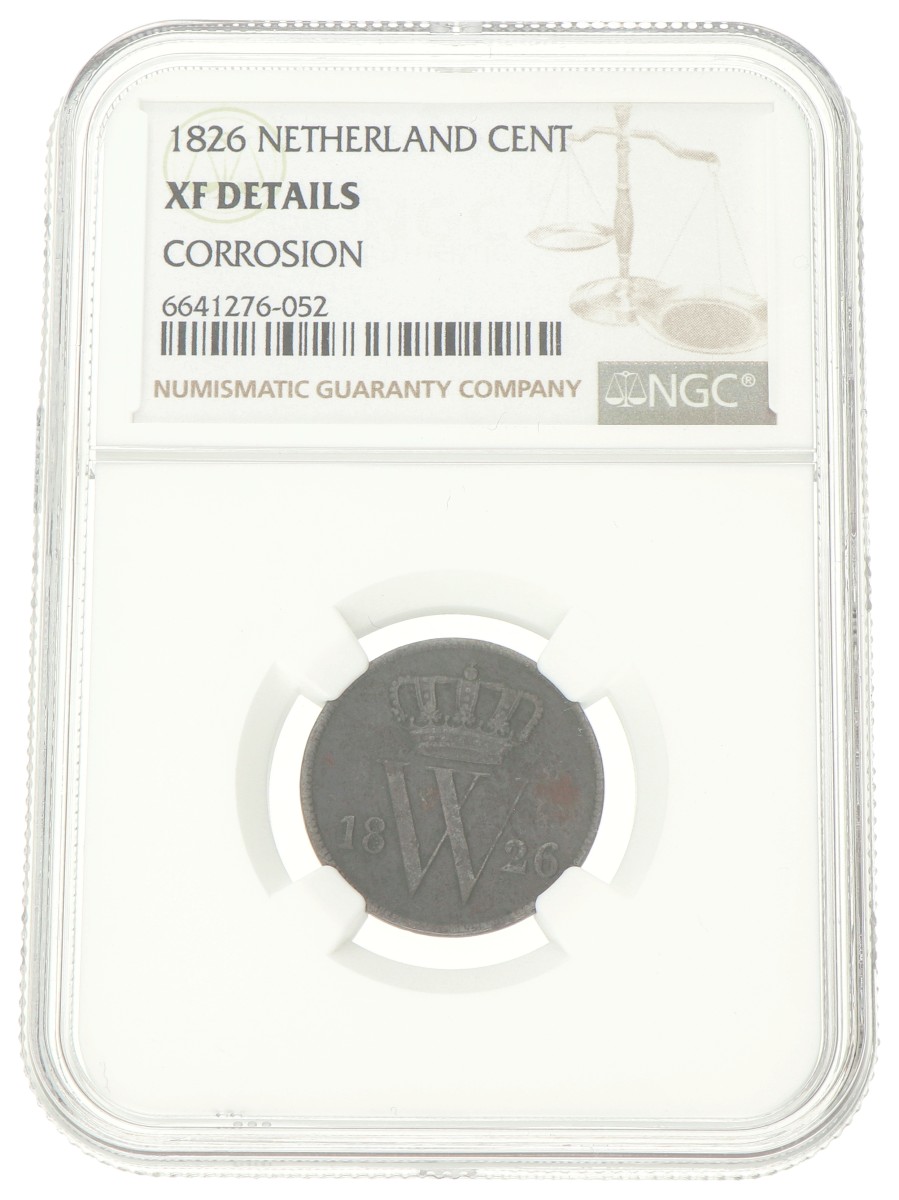 1 Cent. Willem I. 1826 U. XF Details.