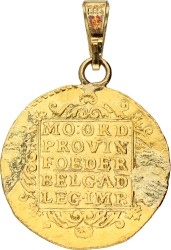 Gouden dukaat - Met hanger. Holland. 1777. Fraai / Zeer Fraai.