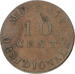 Belgium. Antwerp. French occupation. Napoleon. 10 Centimes - Siege of Antwerp. 1814. VF +.