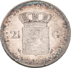 2½ gulden. Willem III. 1869. Zeer Fraai +.