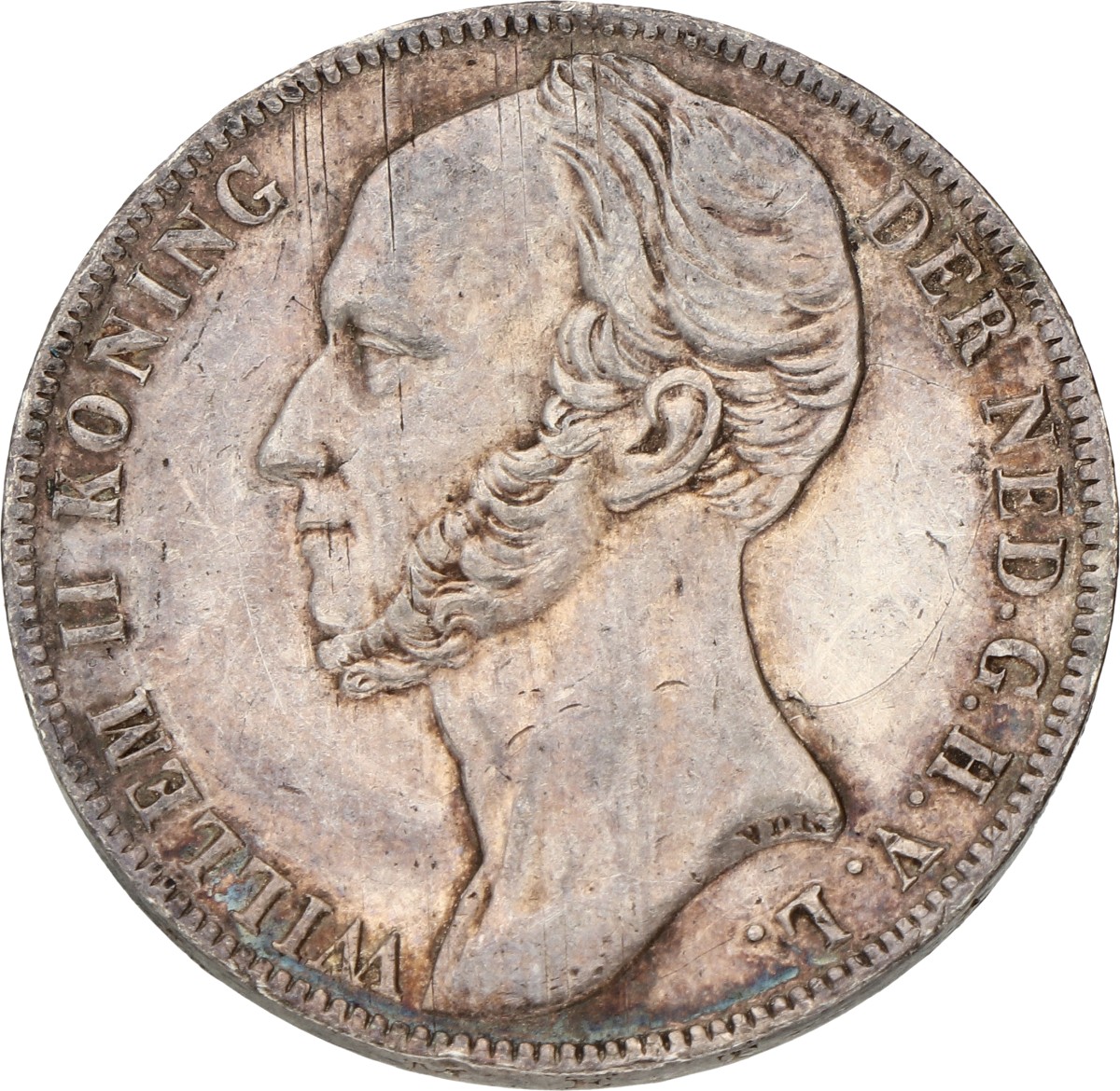 1 Gulden. Willem II. 1848. Prachtig / UNC.