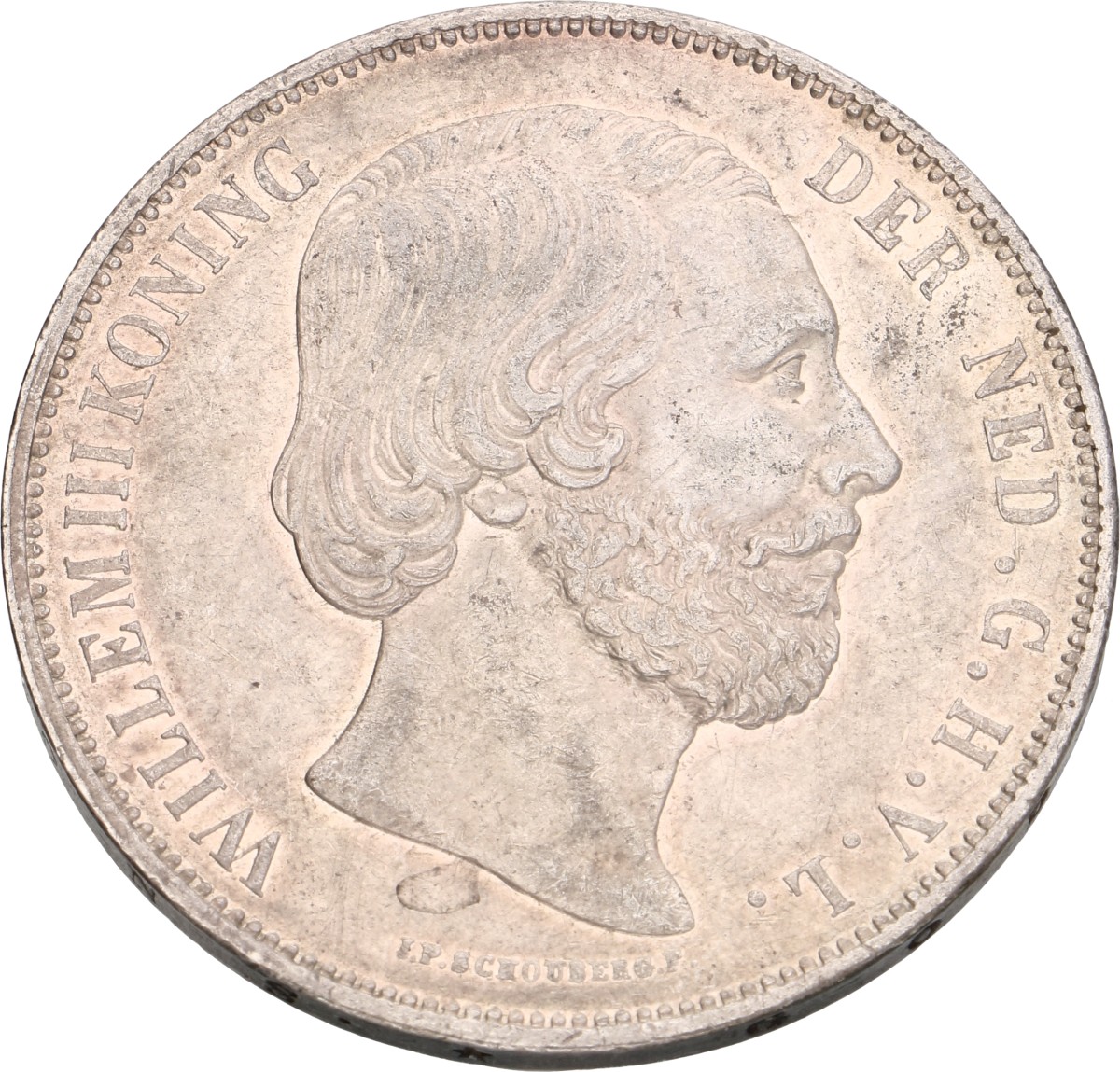 2½ gulden. Willem III. 1872. Prachtig +.