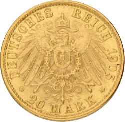 German states. Hamburg. 20 Mark. 1905. XF.