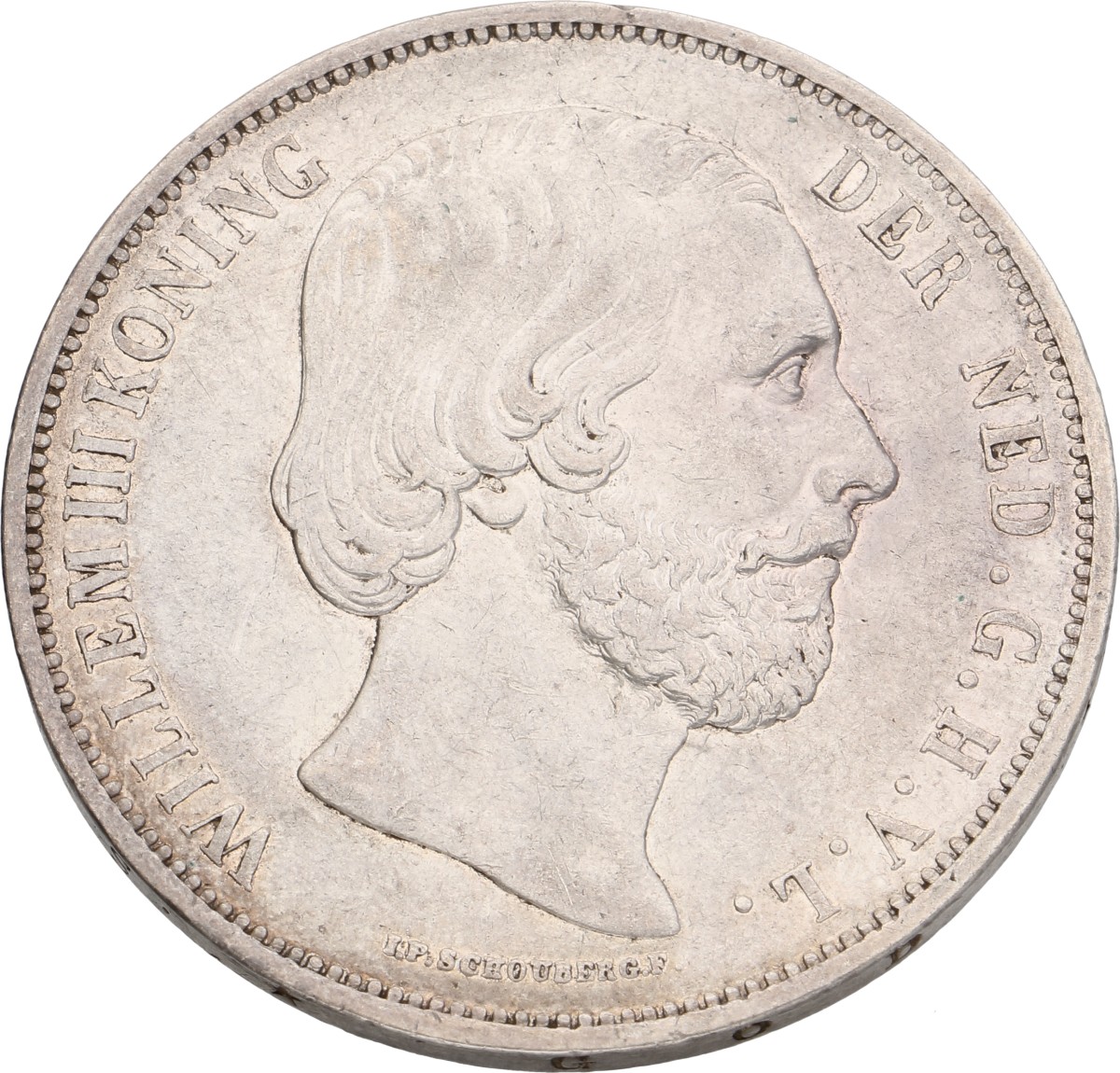 2½ Gulden. Willem III. 1868. Zeer Fraai / Prachtig.