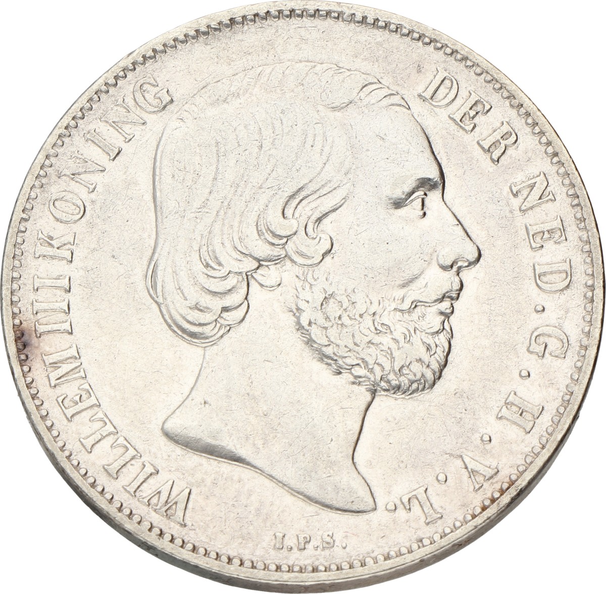 1 Gulden. Willem III. 1860. Zeer Fraai / Prachtig.