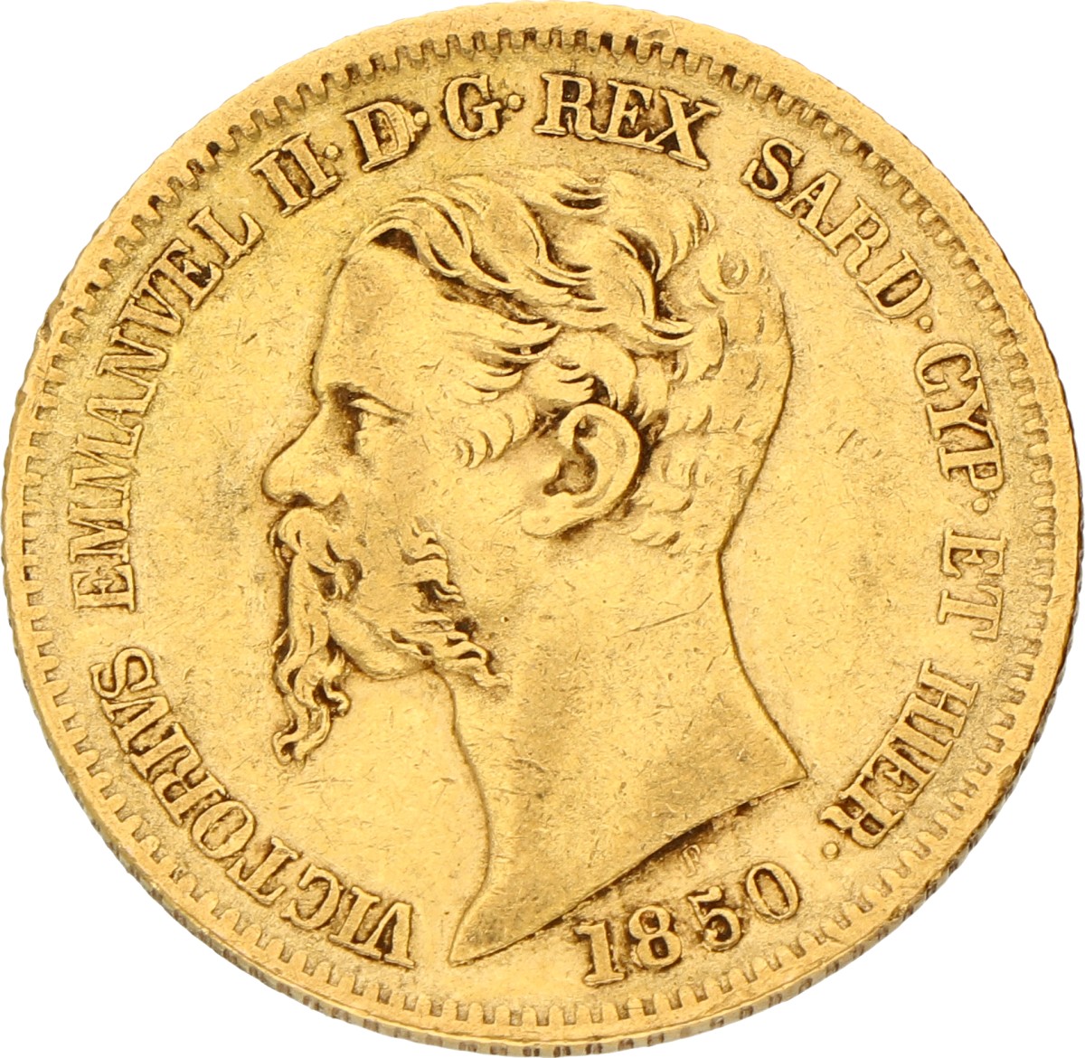 Italy. Kingdom. Vittorio Emanuele. 20 Lire. 1850 B. VF +.