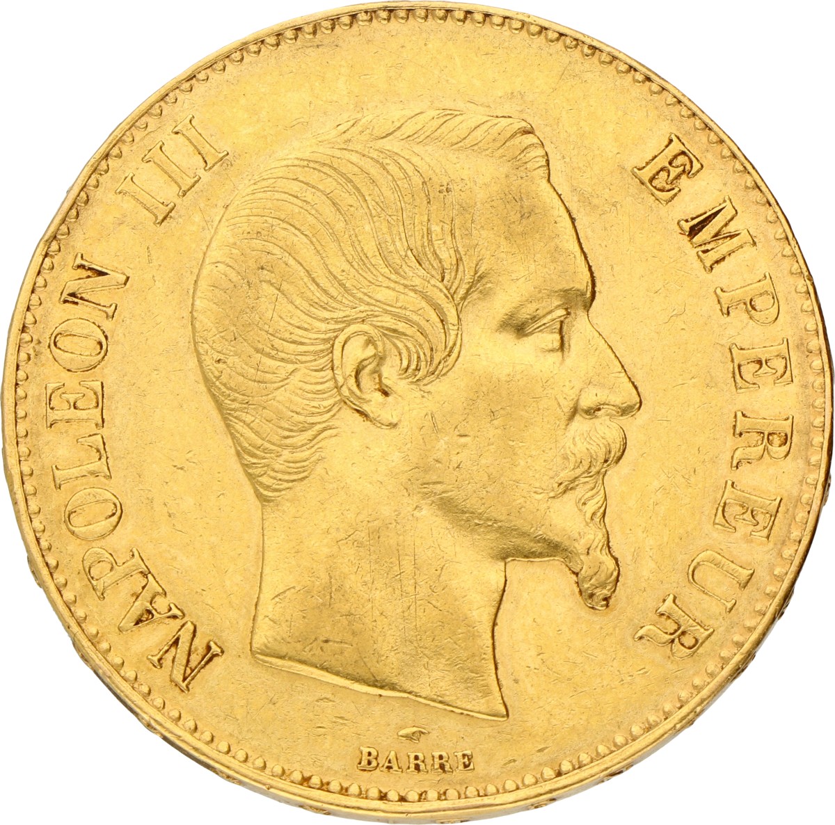France. Napoleon III. 100 Francs. 1858. VF.