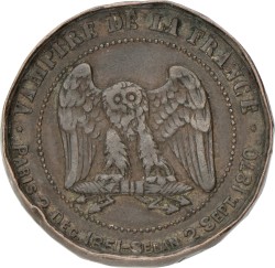 France. 1870. Satirical medal on the defeat of France in the French-German war at Sedan.