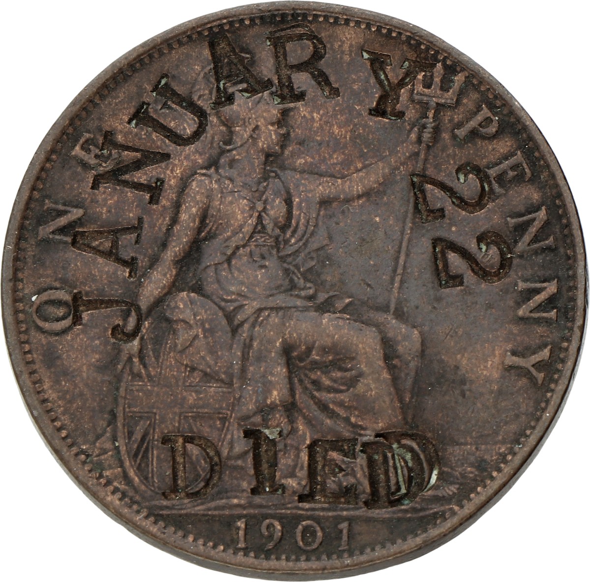 Great Britain. Penny - JANUARY 22 DIED. 1901. VF +.