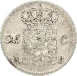 25 Cent. Willem I. 1828 B. Zeer Fraai -.