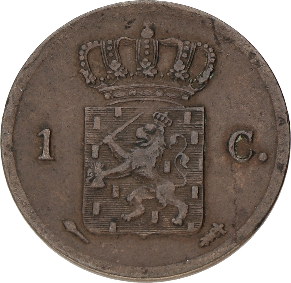 1 Cent. Willem I. 1831. Zeer Fraai +.