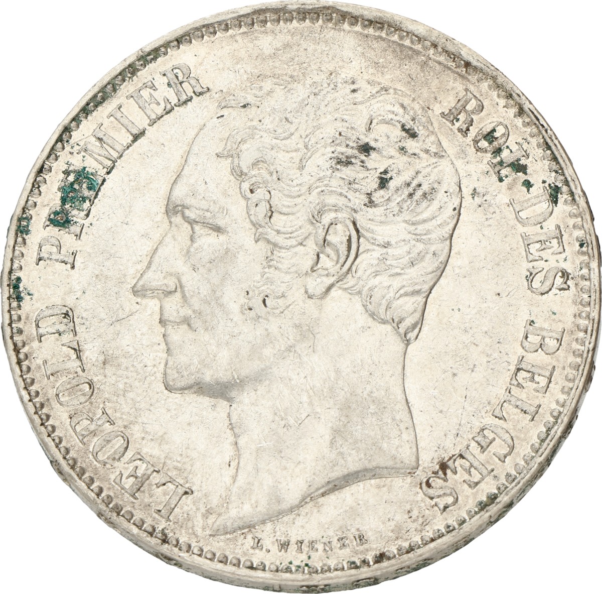 Belgium. Leopold I. 5 Francs. 1850. XF.