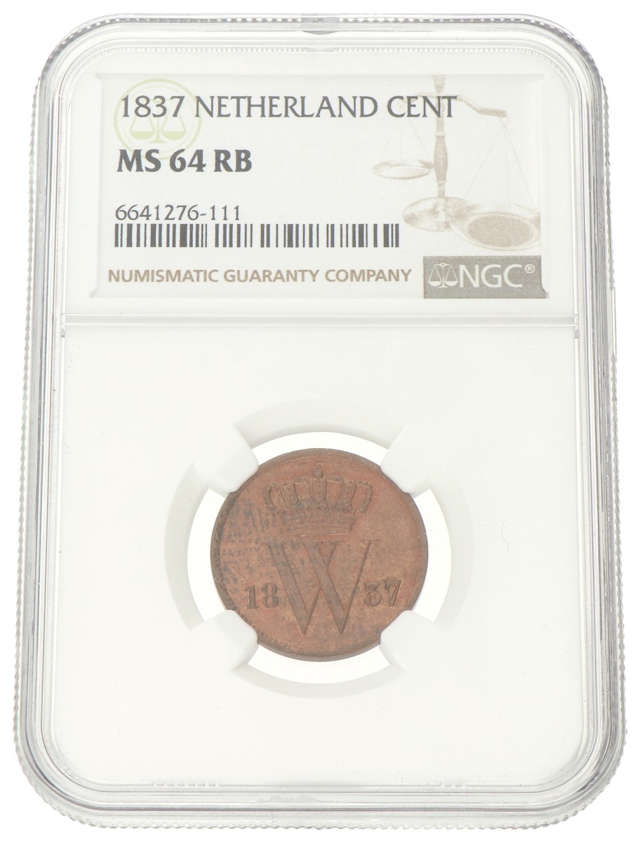 1 Cent. Willem I. 1837. MS 64 RB.