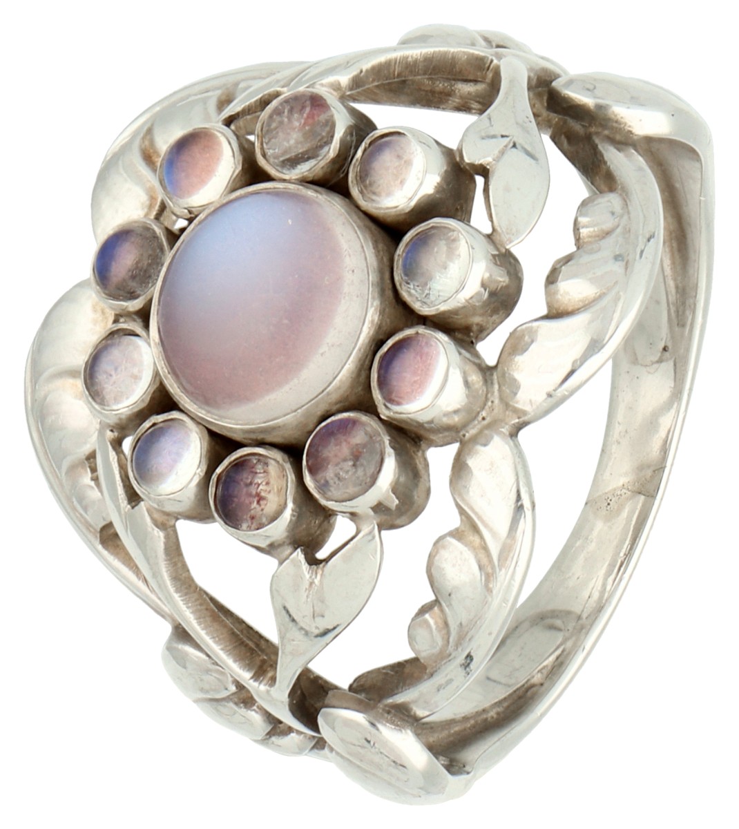 Georg Jensen Sterling zilveren 'Moonlight blossom' no. 10 ring 