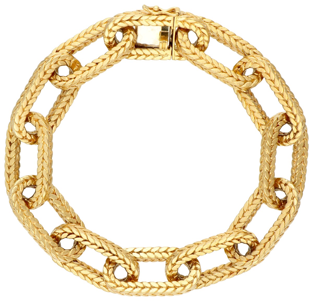 18K Geelgouden closed forever schakel armband