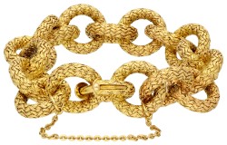 18K Geelgouden jasseron schakel armband 'passementerie'