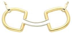 18K Bicolor gouden hanger aan collier