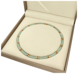 Chinees 14K geelgouden jadeiet collier