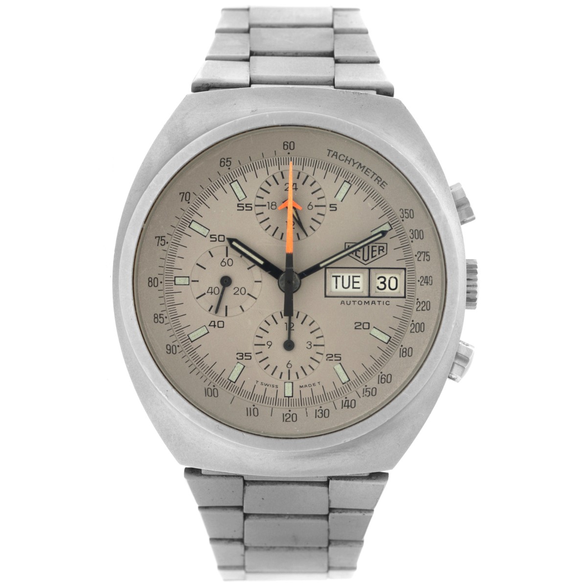 Heuer Chronograph 'Pewter' 510.501 - Heren horloge - ca. 1980