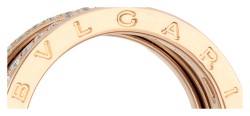 Bvlgari 18K roségouden Bzero.1 ring bezet met ca. 0.92 ct. diamant.