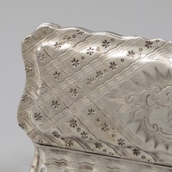 Tabaksdoos, Pieter Eylarts Meeter (1734-1798), Leeuwarden ca. 1770, zilver.