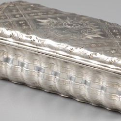 Tabaksdoos, Pieter Eylarts Meeter (1734-1798), Leeuwarden ca. 1770, zilver.