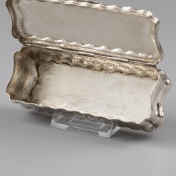 Tabaksdoos, Pieter Eylarts Meeter (1734-1798), Leeuwarden ca. 1770, zilver.