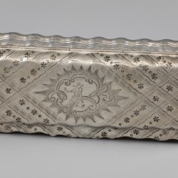 Tabaksdoos, Pieter Eylarts Meeter (1734-1798), Leeuwarden ca. 1770, zilver.