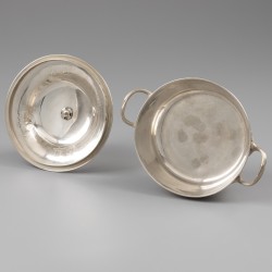 Ecuelle met deksel, Parijs 1785, zilver.