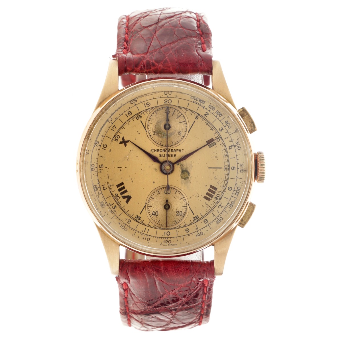 No Reserve - Chronograph Suisse (18K.) - Heren horloge 