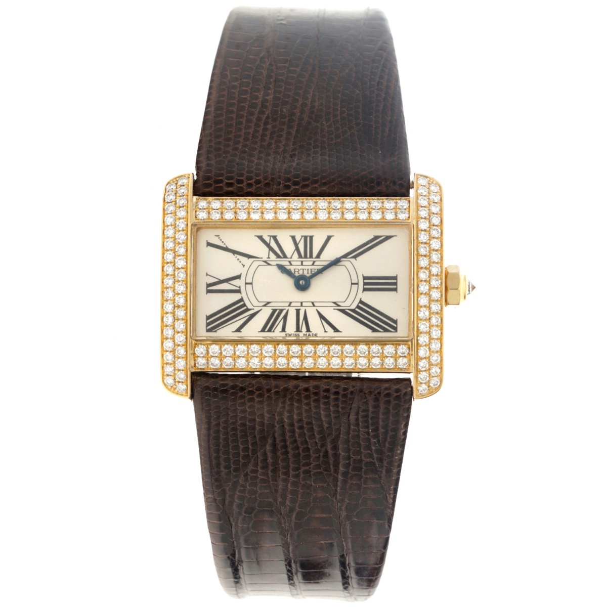 No Reserve - Cartier Tank Divan Diamonds 2601 - Dameshorloge - ca. 2000.