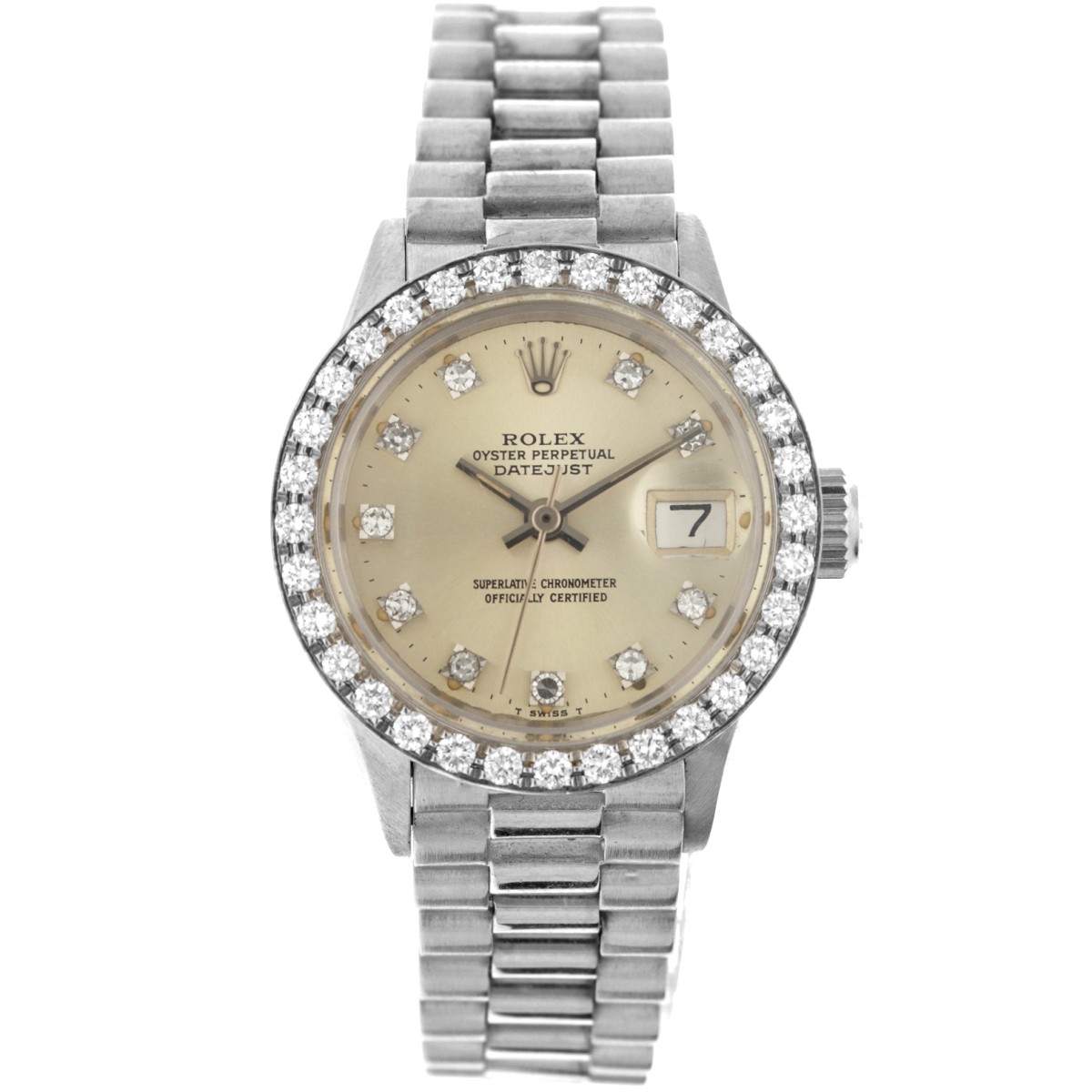 No Reserve - Rolex Lady-Datejust 18K. 6517 - Dames horloge - ca. 1971.