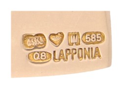 Lapponia 14K geelgouden oorhangers 'Scarlett'