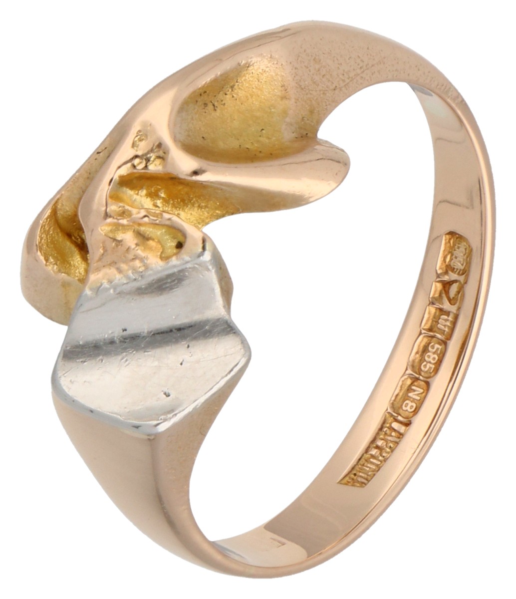 Lapponia 14K gouden/platina ring 'Alba' 1990