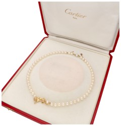 Cartier 18K geelgouden Panthère cultivé parel collier