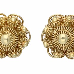 Geelgouden Zeeuwse knoop oorbellen - 14 kt.