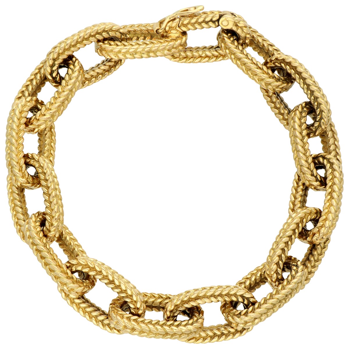 18K Geelgouden closed-for-ever schakel armband