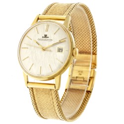 Jaeger-LeCoultre Date 'Linen Dial' (18K.) 21002 - Heren horloge 