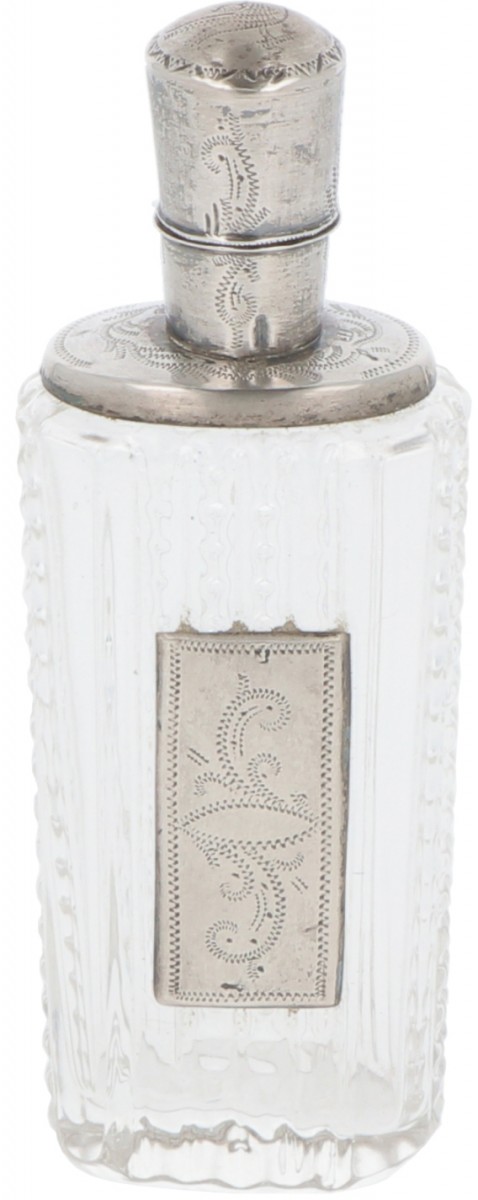 Parfum flacon zilver.