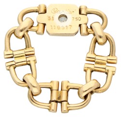 Cartier 18K geelgouden horse bit ring met diamant.