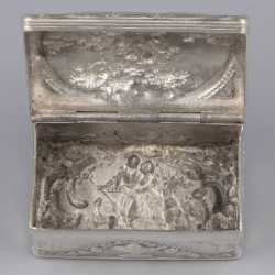 Lodewijk XVI-stijl snuifdoos, Cornelis van Hoek, Amsterdam 1798, zilver.