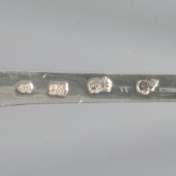 Soeplepel, I. Roelants, Gent 1794, zilver.