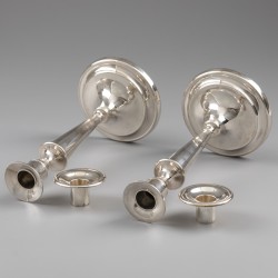 'Georgian silver' kandelaars (4), John Parsons & Co (1783-1793), Sheffield 1790, zilver.