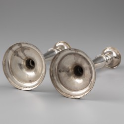 'Georgian silver' kandelaars (4), John Parsons & Co (1783-1793), Sheffield 1790, zilver.