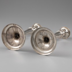 'Georgian silver' kandelaars (4), John Parsons & Co (1783-1793), Sheffield 1790, zilver.